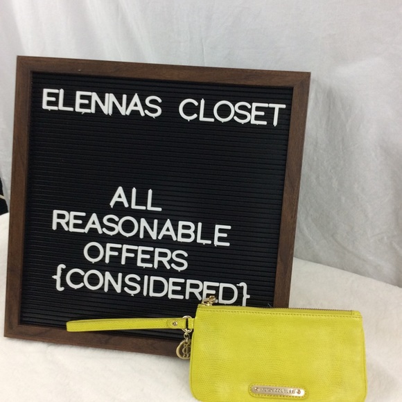 Juicy Couture Gold/Yellow Leather Wristlet - Picture 2 of 7